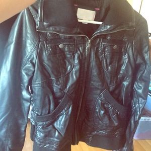 Black Faux Leather Jacket